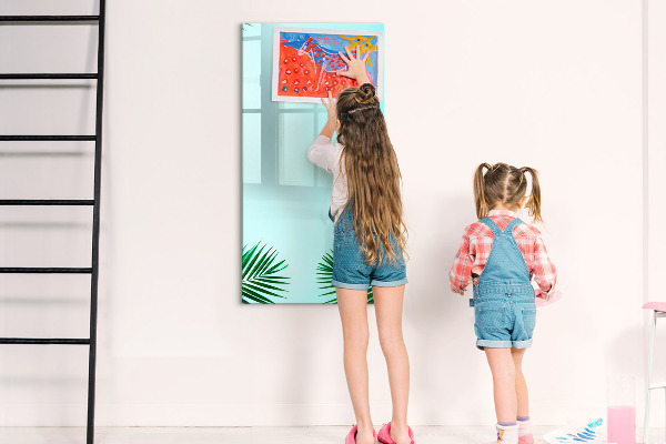 Pizarra borrable de cristal con imanes Tablero creativo para fotos y notas