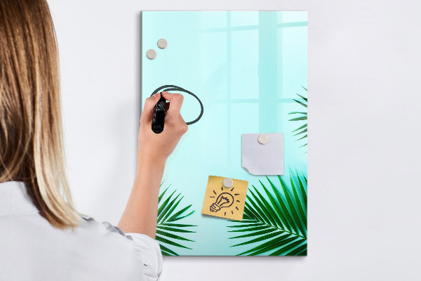 Pizarra borrable de cristal con imanes Tablero creativo para fotos y notas