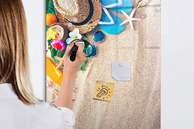 Pizarra magnética de pared con rotulador Un tablero creativo para los recuerdos de vacaciones