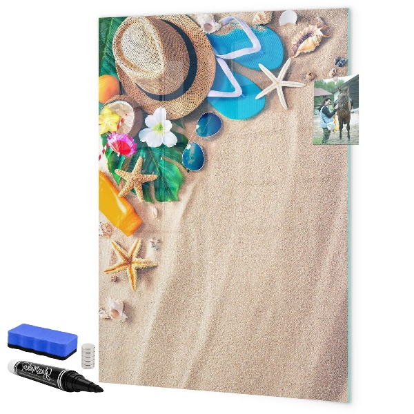 Pizarra magnética de pared con rotulador Un tablero creativo para los recuerdos de vacaciones