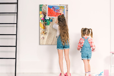 Pizarra magnética de pared con rotulador Un tablero creativo para los recuerdos de vacaciones