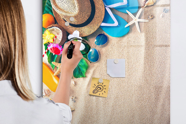 Pizarra magnética de pared con rotulador Un tablero creativo para los recuerdos de vacaciones