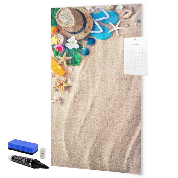 Pizarra magnética de pared con rotulador Un tablero creativo para los recuerdos de vacaciones