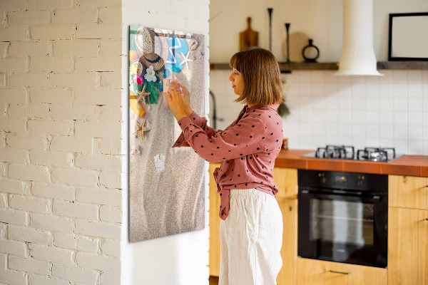 Pizarra magnética de pared con rotulador Un tablero creativo para los recuerdos de vacaciones