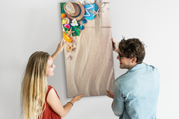 Pizarra magnética de pared con rotulador Un tablero creativo para los recuerdos de vacaciones