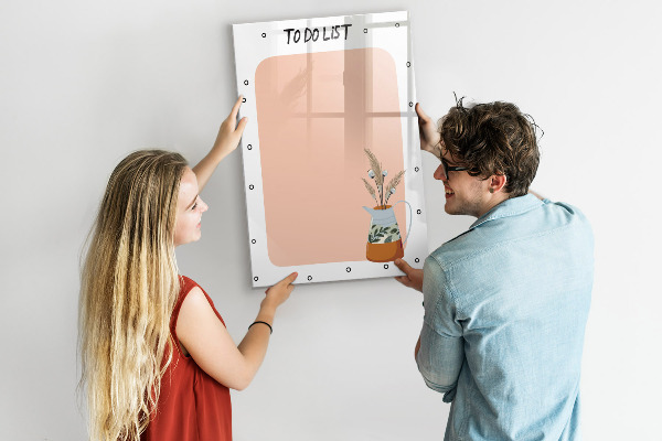 Pizarra magnética de pared con rotulador Tablero de planificación y toma de notas