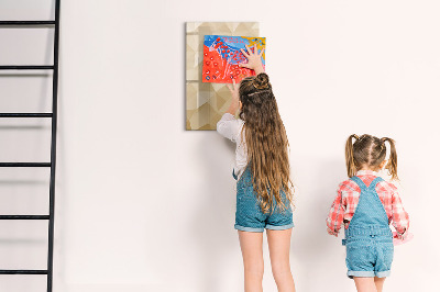 Pizarra magnética de pared con rotulador Tablero moderno para notas y fotos