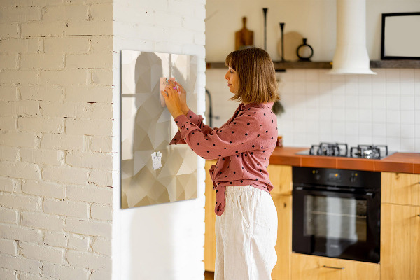 Pizarra magnética de pared con rotulador Tablero moderno para notas y fotos