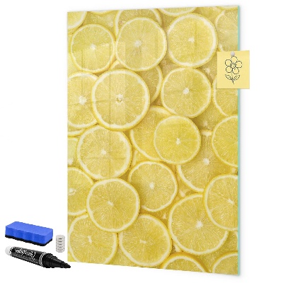 Pizarra magnética de pared con rotulador Tablero de notas de limones coloridos