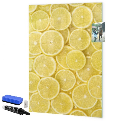 Pizarra magnética de pared con rotulador Tablero de notas de limones coloridos