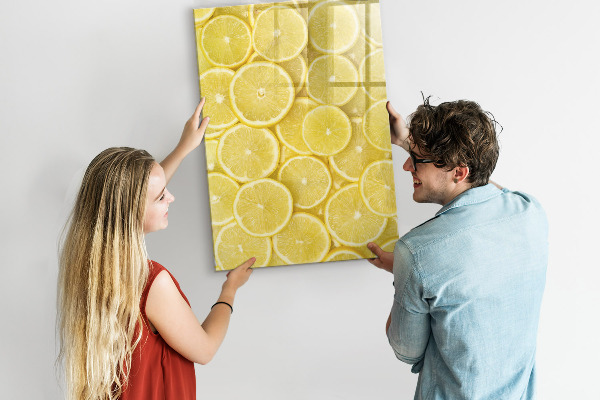 Pizarra magnética de pared con rotulador Tablero de notas de limones coloridos