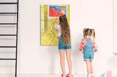 Pizarra magnética de pared con rotulador Tablero de notas de limones coloridos