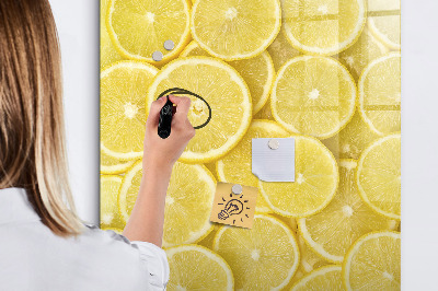 Pizarra magnética de pared con rotulador Tablero de notas de limones coloridos