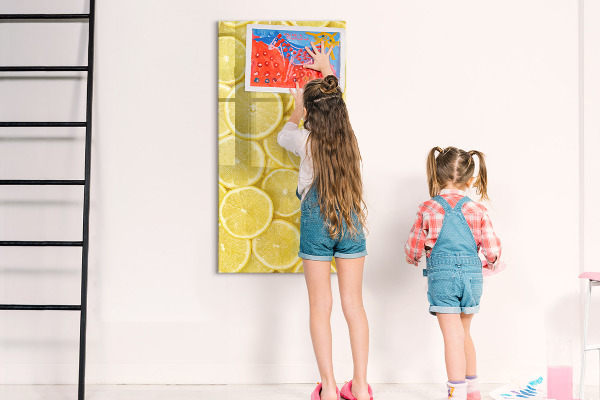 Pizarra magnética de pared con rotulador Tablero de notas de limones coloridos