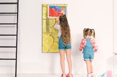 Pizarra magnética de pared con rotulador Tablero de notas de limones coloridos