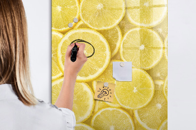 Pizarra magnética de pared con rotulador Tablero de notas de limones coloridos