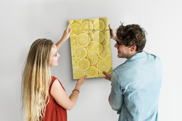 Pizarra magnética de pared con rotulador Tablero de notas de limones coloridos