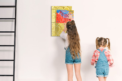Pizarra magnética de pared con rotulador Tablero de notas de limones coloridos