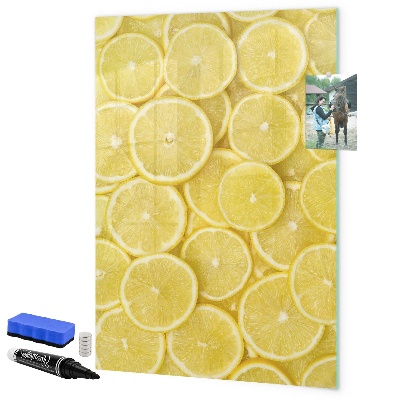 Pizarra magnética de pared con rotulador Tablero de notas de limones coloridos