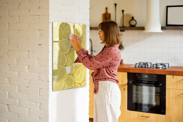 Pizarra magnética de pared con rotulador Tablero de notas de limones coloridos