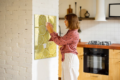 Pizarra magnética de pared con rotulador Tablero de notas de limones coloridos