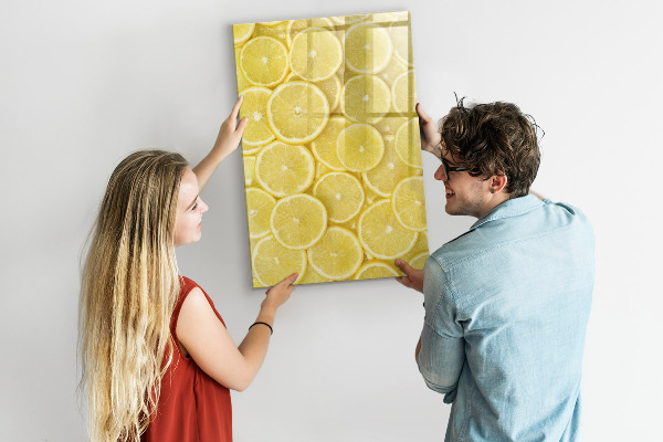 Pizarra magnética de pared con rotulador Tablero de notas de limones coloridos