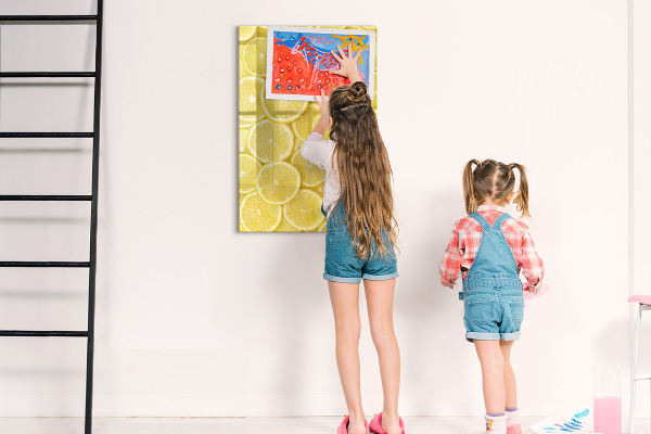 Pizarra magnética de pared con rotulador Tablero de notas de limones coloridos