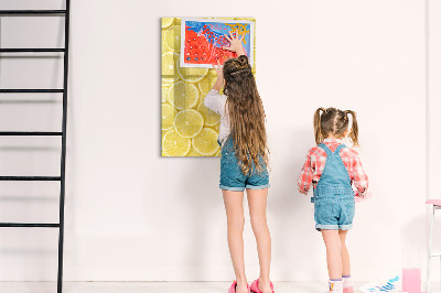 Pizarra magnética de pared con rotulador Tablero de notas de limones coloridos