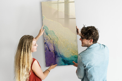 Pizarra magnética de pared con rotulador Recuerdos coloridos en un tablero de corcho