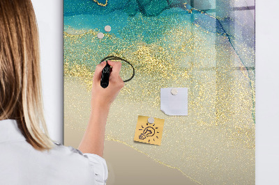 Pizarra borrable de cristal con imanes Un elegante tablero para notas y fotos.