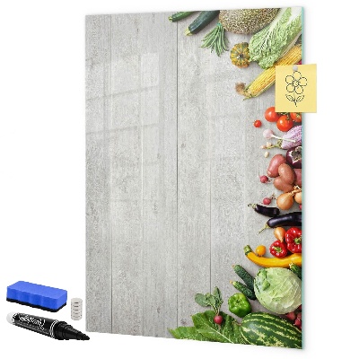 Pizarra magnética de pared con rotulador Tablero creativo para notas y fotos