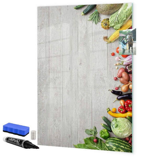Pizarra magnética de pared con rotulador Tablero creativo para notas y fotos
