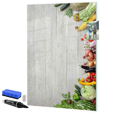 Pizarra magnética de pared con rotulador Tablero creativo para notas y fotos