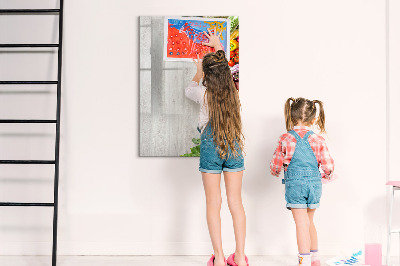 Pizarra magnética de pared con rotulador Tablero creativo para notas y fotos