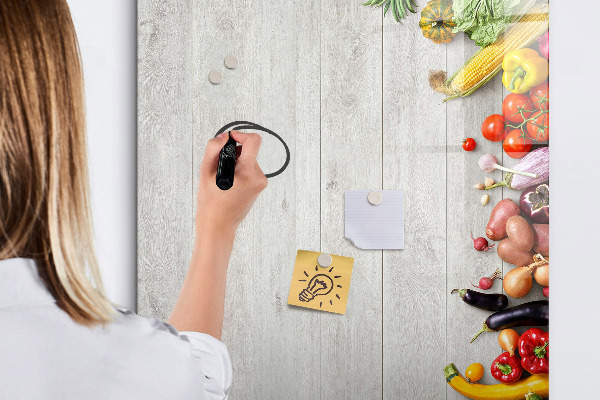 Pizarra magnética de pared con rotulador Tablero creativo para notas y fotos