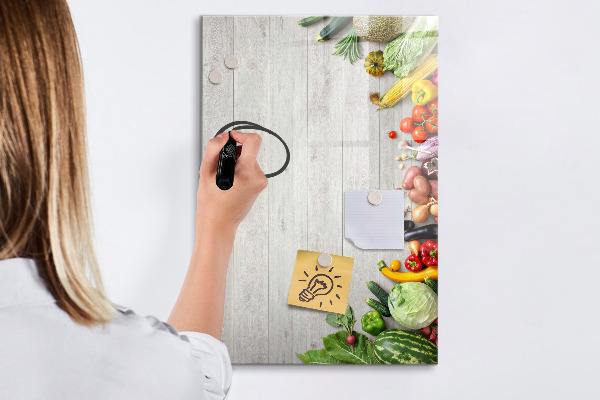 Pizarra magnética de pared con rotulador Tablero creativo para notas y fotos