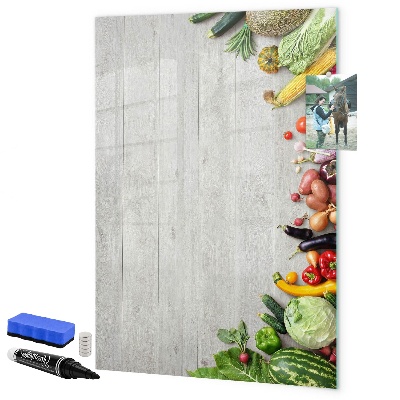 Pizarra magnética de pared con rotulador Tablero creativo para notas y fotos