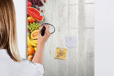 Pizarra borrable de cristal con imanes Tablero de frutas creativo con fotos