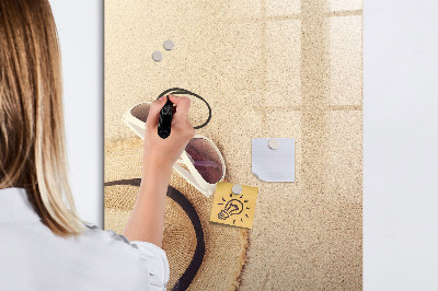 Pizarra magnética de pared con rotulador Recuerdos de verano en la playa