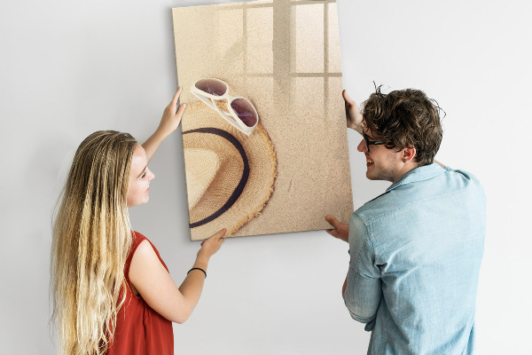 Pizarra magnética de pared con rotulador Recuerdos de verano en la playa