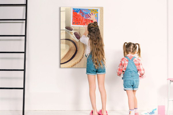 Pizarra magnética de pared con rotulador Recuerdos de verano en la playa