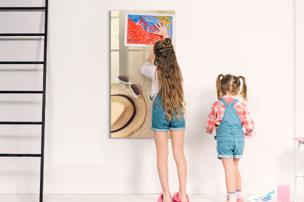 Pizarra magnética de pared con rotulador Recuerdos de verano en la playa