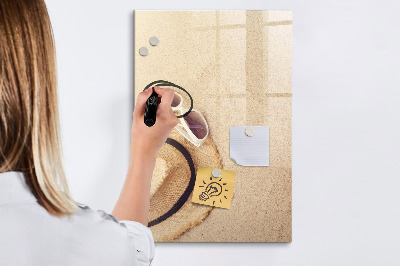 Pizarra magnética de pared con rotulador Recuerdos de verano en la playa