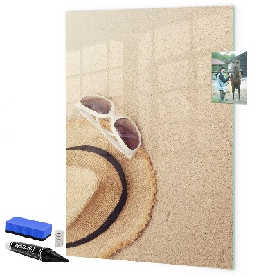 Pizarra magnética de pared con rotulador Recuerdos de verano en la playa