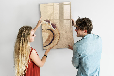 Pizarra magnética de pared con rotulador Recuerdos de verano en la playa