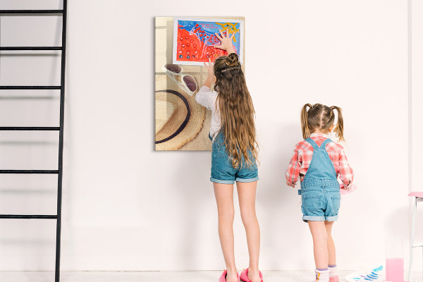 Pizarra magnética de pared con rotulador Recuerdos de verano en la playa