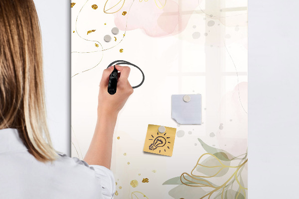 Pizarra magnética de pared con rotulador Tablero creativo para fotos y notas