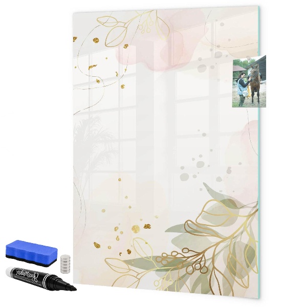 Pizarra magnética de pared con rotulador Tablero creativo para fotos y notas