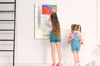 Pizarra magnética de pared con rotulador Tablero creativo para fotos y notas