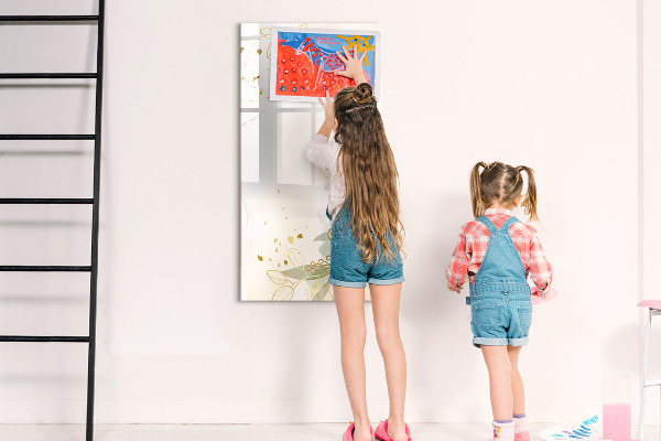 Pizarra magnética de pared con rotulador Tablero creativo para fotos y notas